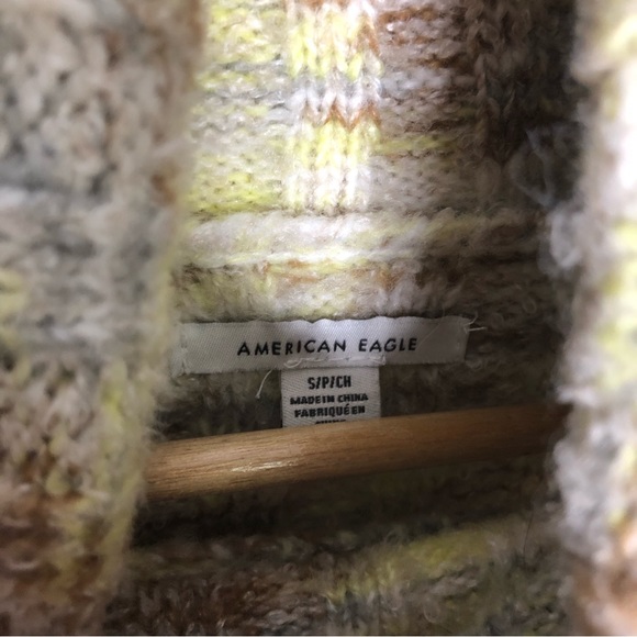 American Eagle Outfitters Cowl Neck Space Dye Crop Sweater S - Picture 4 of 7